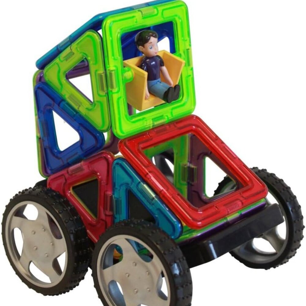Magformers Vehicle Wow Set (16-pieces) Magnetic Building Blocks,